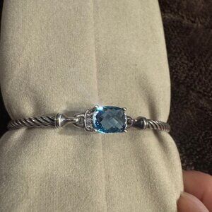 David Yurman Chatelaine Bangle Blue Topaz Bracelet